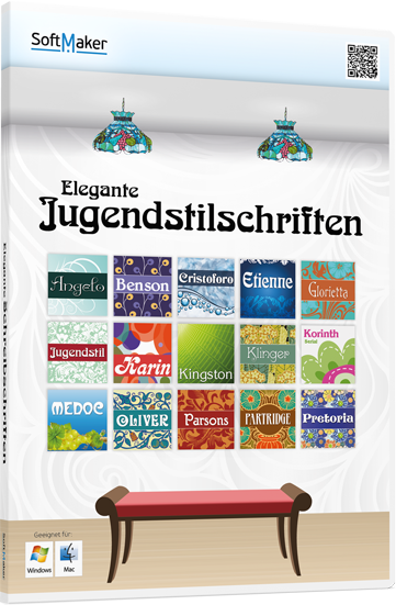 Elegante Jugendstilschriften